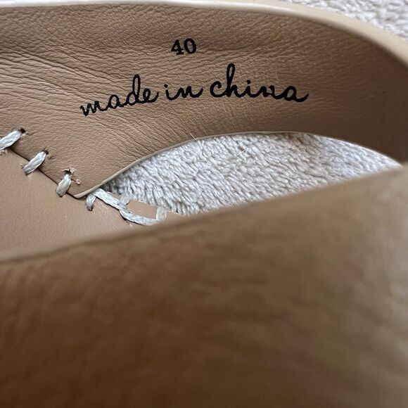 Joie Lena Tan Leather Wedge Sandal Women EU 40 US 9 - 9.5 Jute Espadrille Beach - Picture 13 of 16